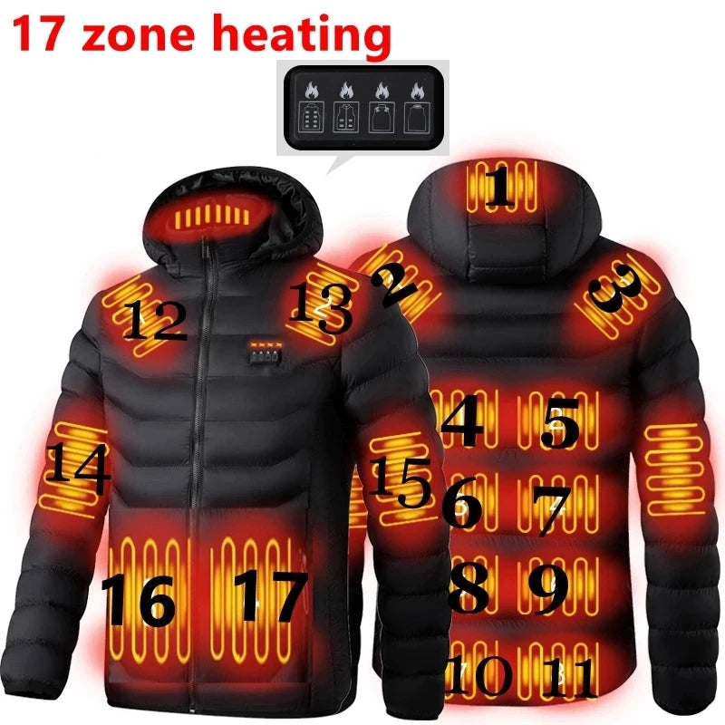 Winter heating Jacostat Hooded Heat Clothing