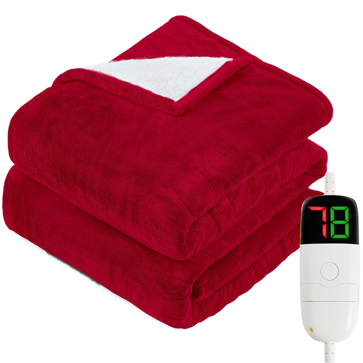 Queen/King Heated Blanket, Electric Heated Blanket, Independent Temperature A/B Zones with Dual Controllers, Heating Bed Blankets with 10 Heating Levels, 1/2/4/6/8 Hours Auto Off, Fast Heating Over, Soft Warm Flannel, Gray, 8