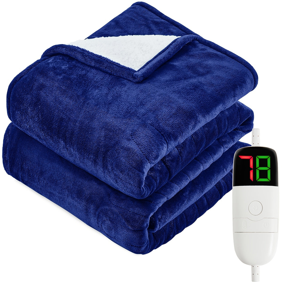 Queen/King Heated Blanket, Electric Heated Blanket, Independent Temperature A/B Zones with Dual Controllers, Heating Bed Blankets with 10 Heating Levels, 1/2/4/6/8 Hours Auto Off, Fast Heating Over, Soft Warm Flannel, Gray, 8